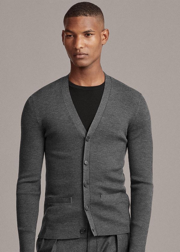 Ralph Lauren RLX Slim Fit Merino Cardigan Herre Danmark (JREPI5397)